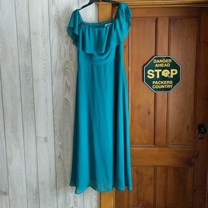 Dark teal bill levkoff formal dress
